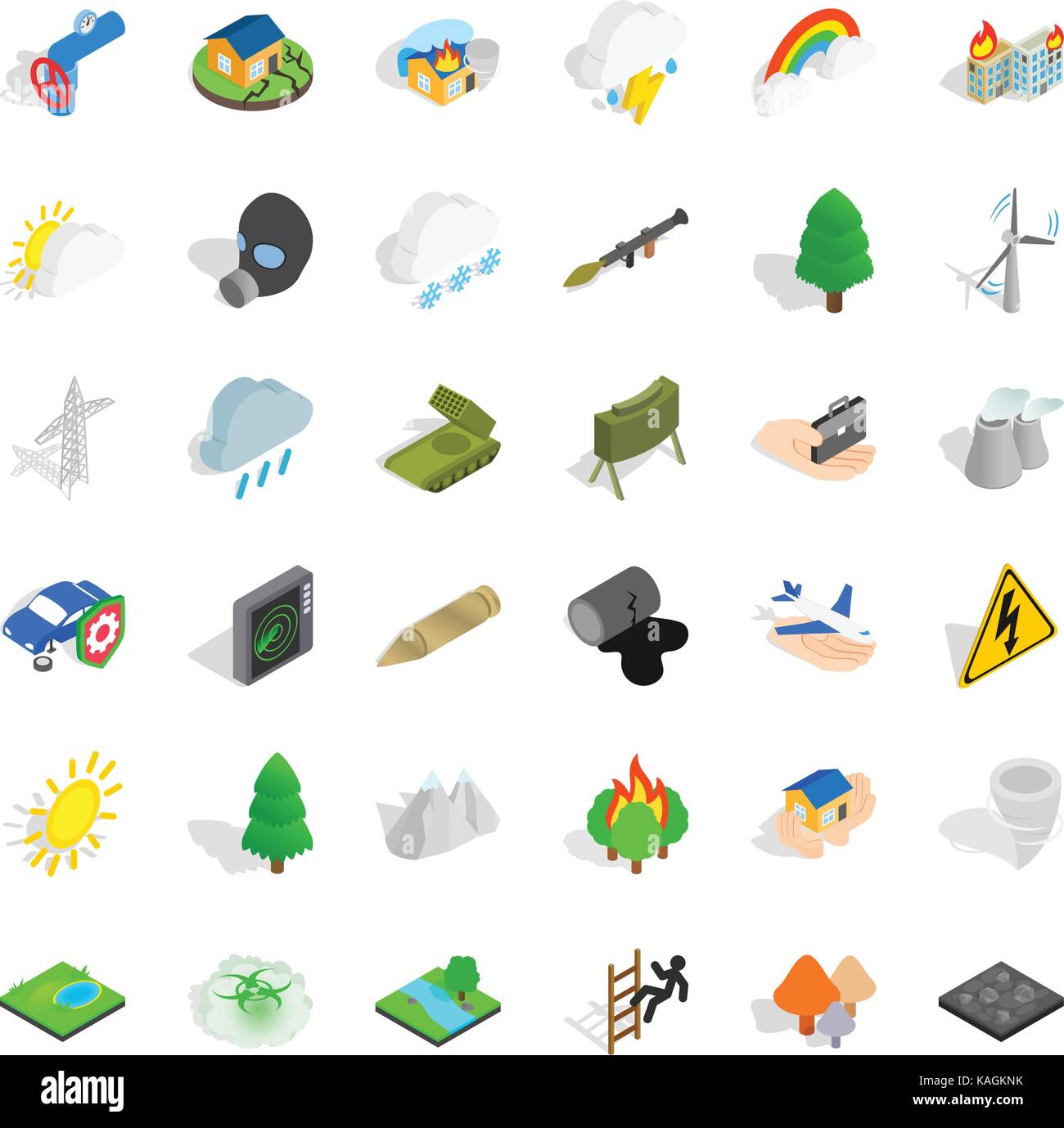Rainbow icons set, isometric style Stock Vector Image & Art - Alamy