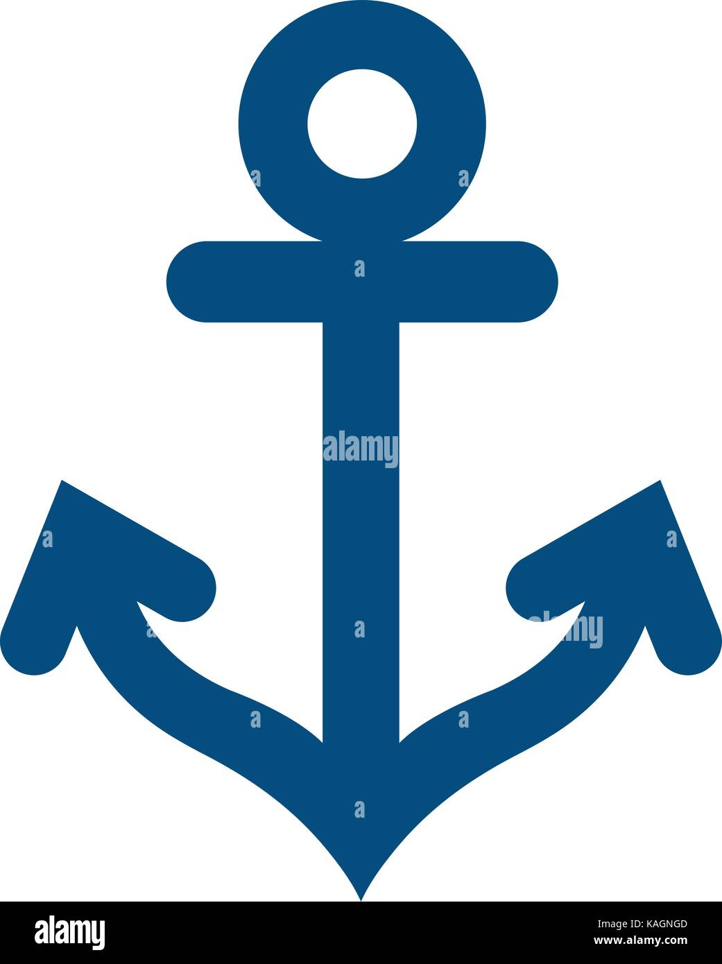 Anchor icon, blue vector image Stock Vector