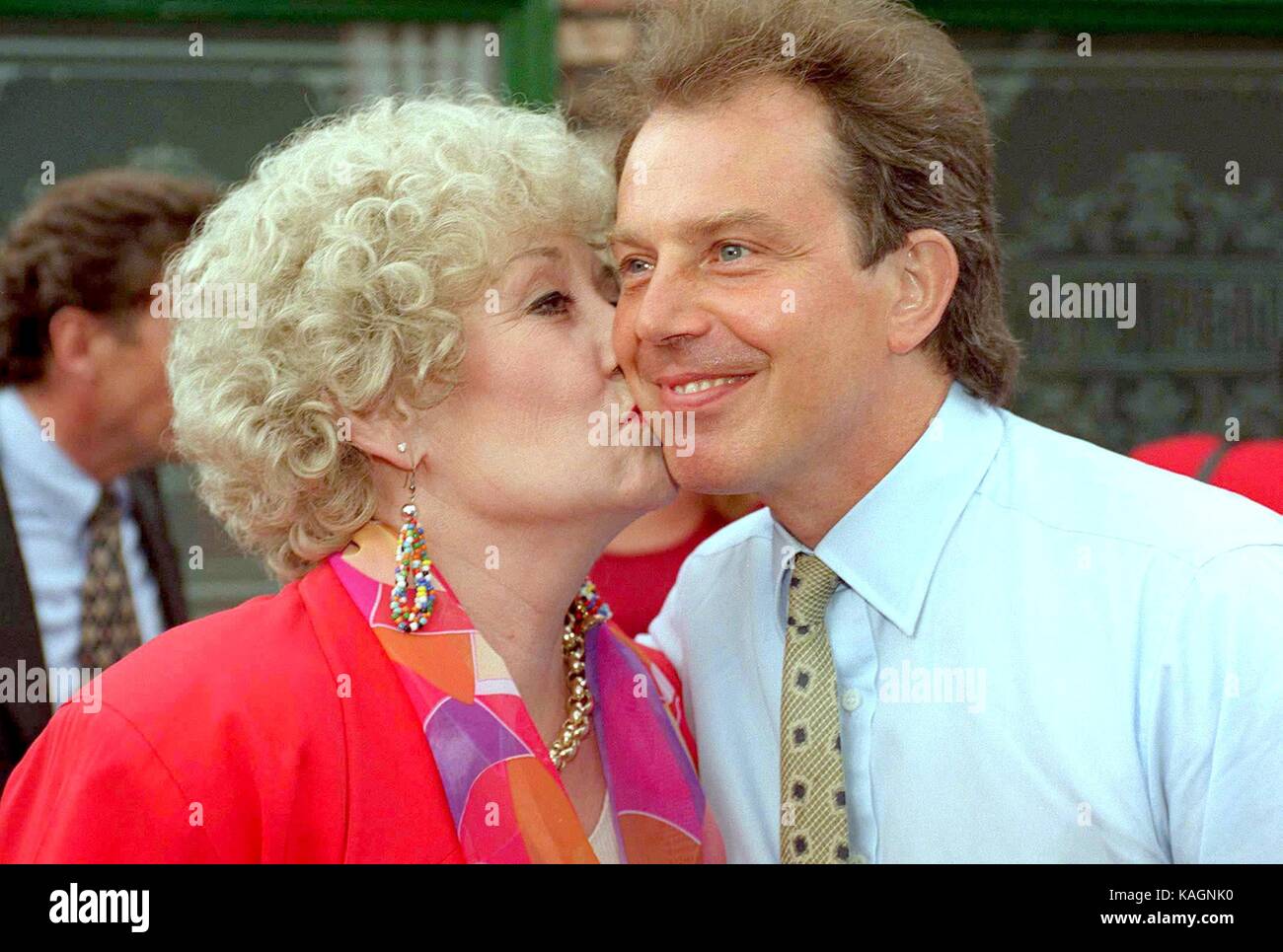 ©Alpha Press AUGUST 1996 MANCHESTER. TONY BLAIR ON THE SET OF