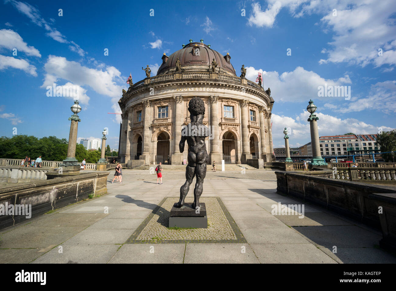 Berlin. Germany. Bode Museum on Museum Island, housing the sculpture collection and Museum of Byzantine Art.  Designed by architect Ernst von Ihne, co Stock Photo