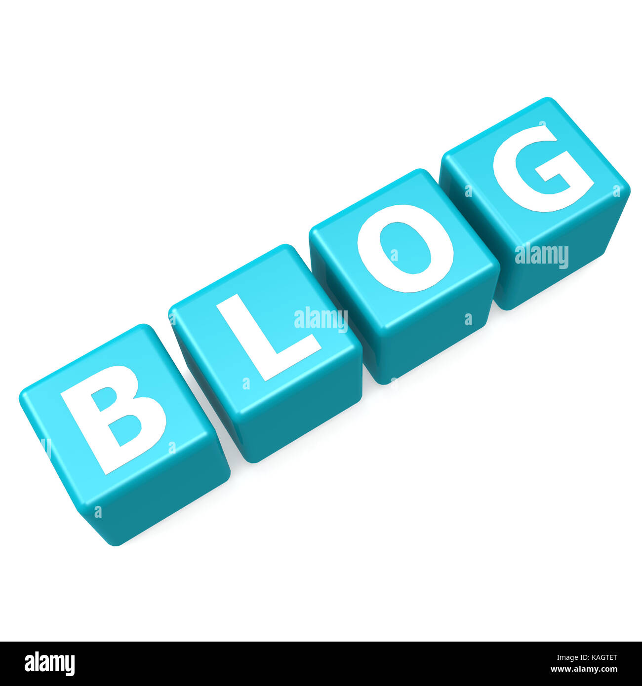 Blog blue puzzle Stock Photo - Alamy