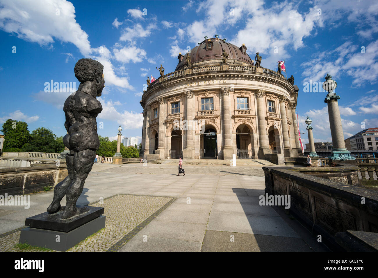 Berlin. Germany. Bode Museum on Museum Island, housing the sculpture collection and Museum of Byzantine Art.  Designed by architect Ernst von Ihne, co Stock Photo