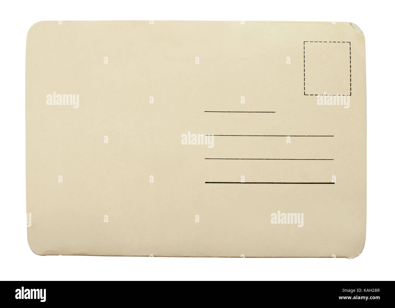 old postcard isolated on white background Stock Photo - Alamy