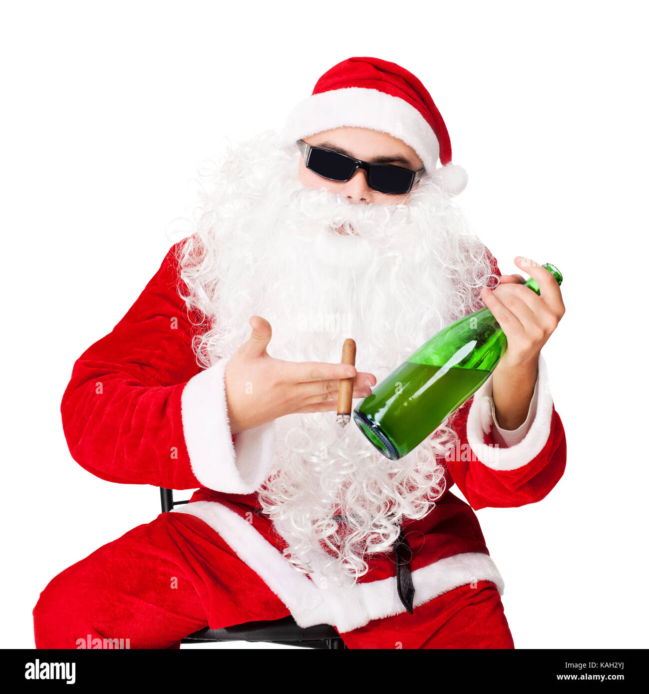 santa wearing sunglasses