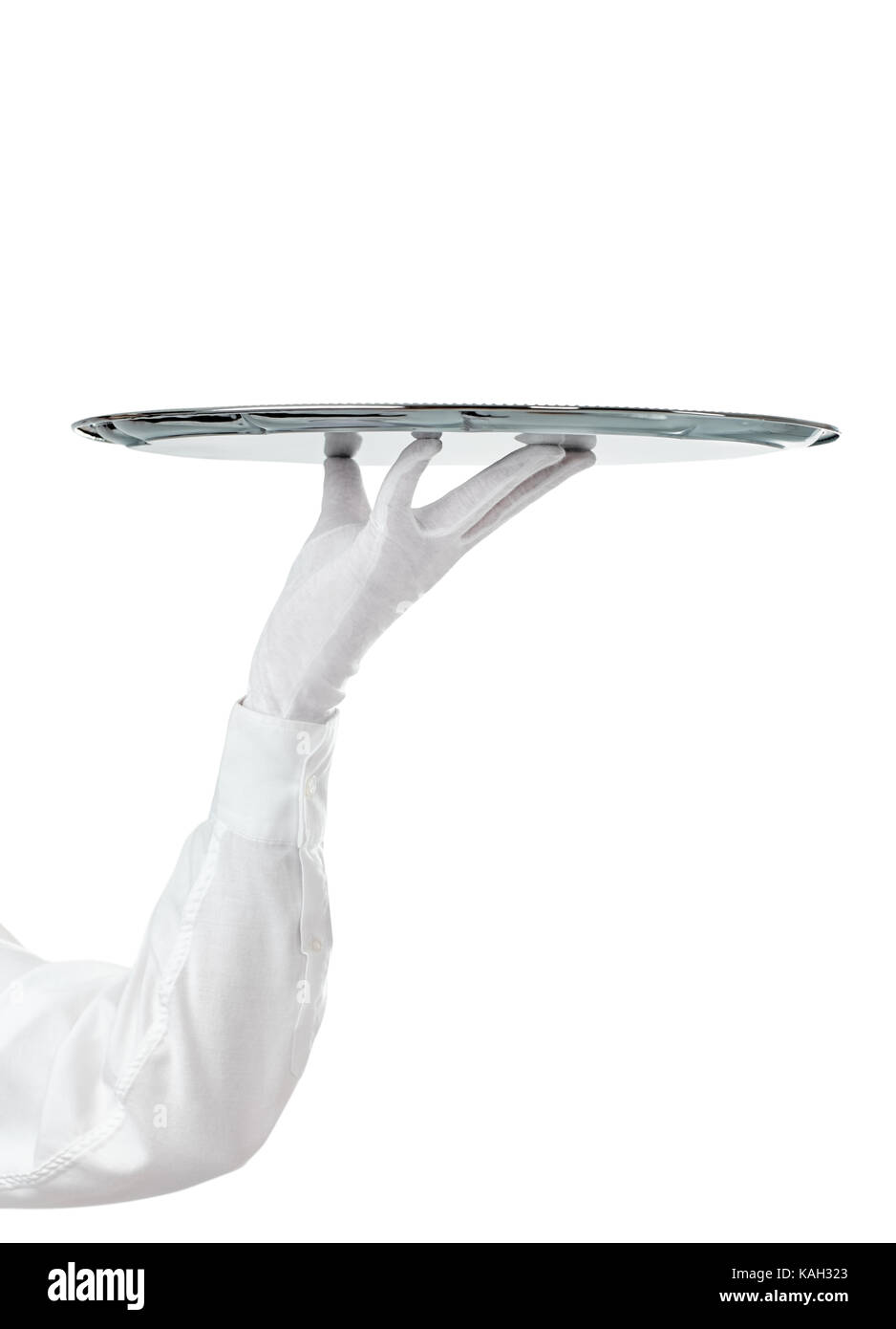 Waiter carrying silver tray hi-res stock photography and images - Alamy