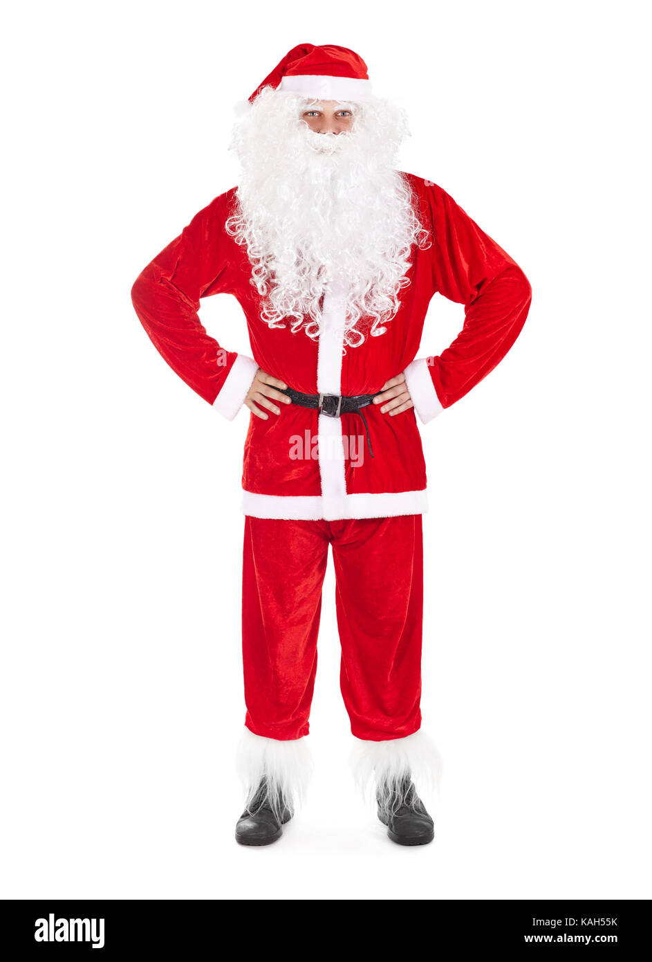 Full length portrait of Santa Claus isolated on white background Stock ...