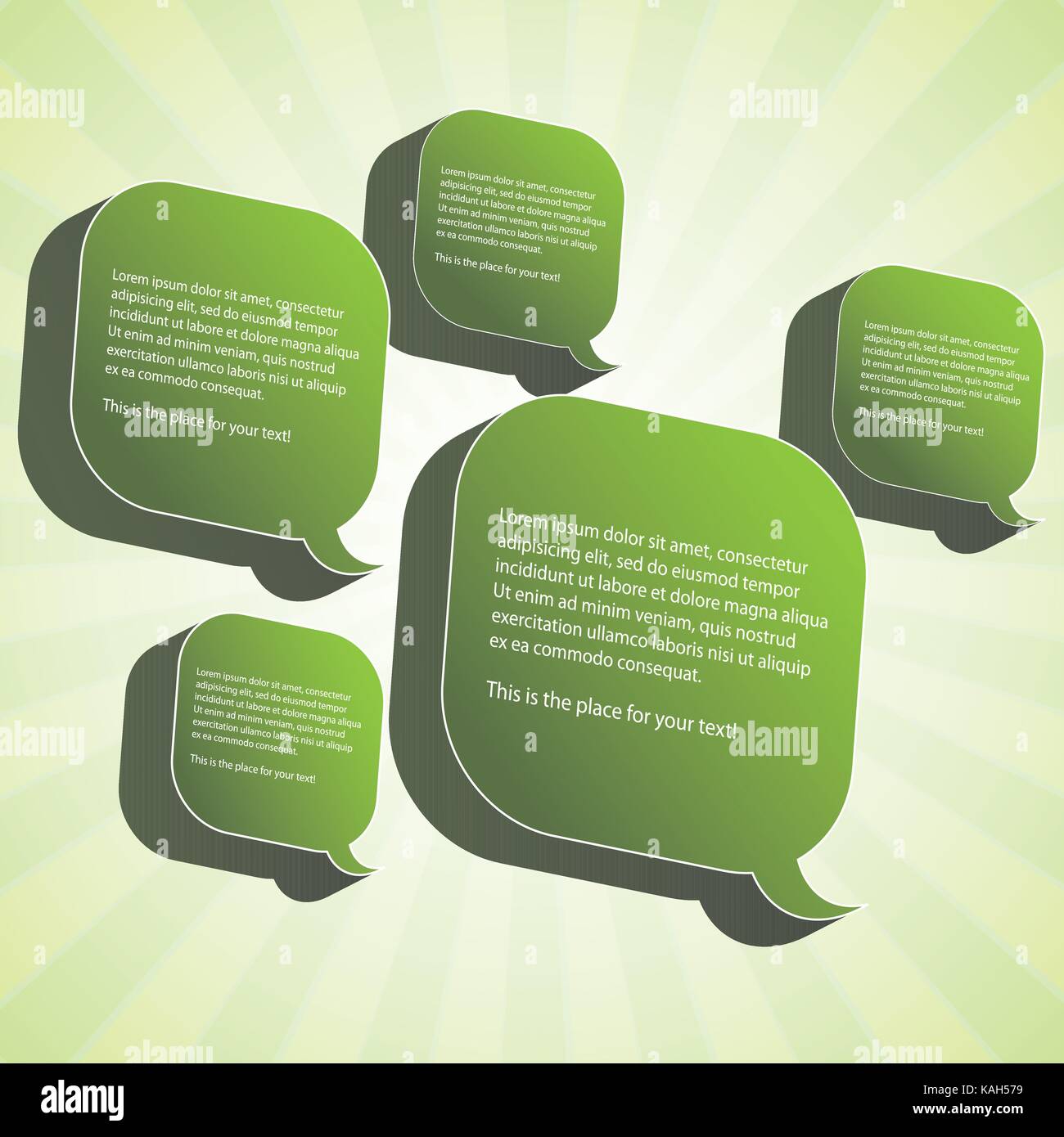Green 3D Speech Bubbles Vector Design Stock Vector Image & Art - Alamy