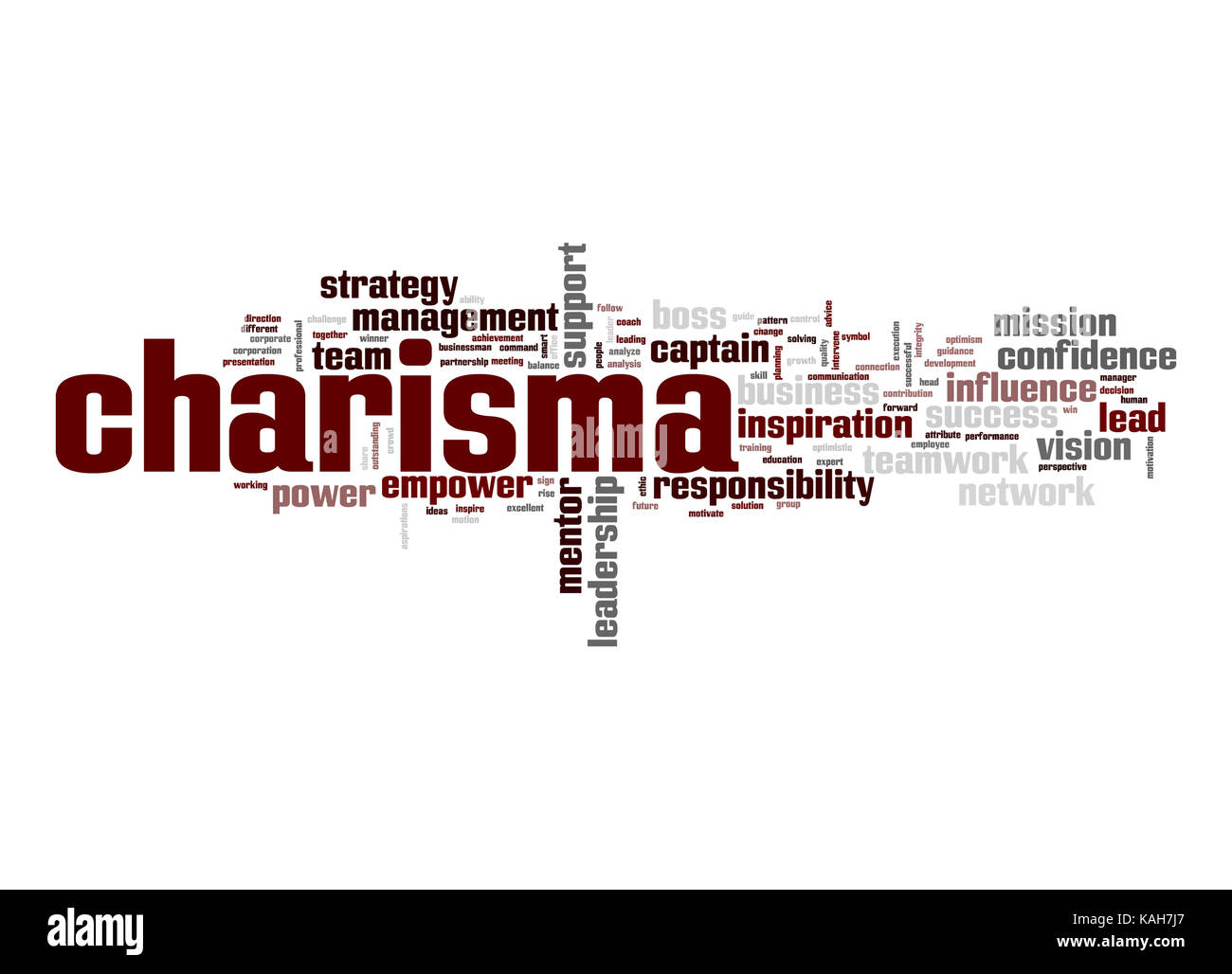 Charisma word cloud Stock Photo