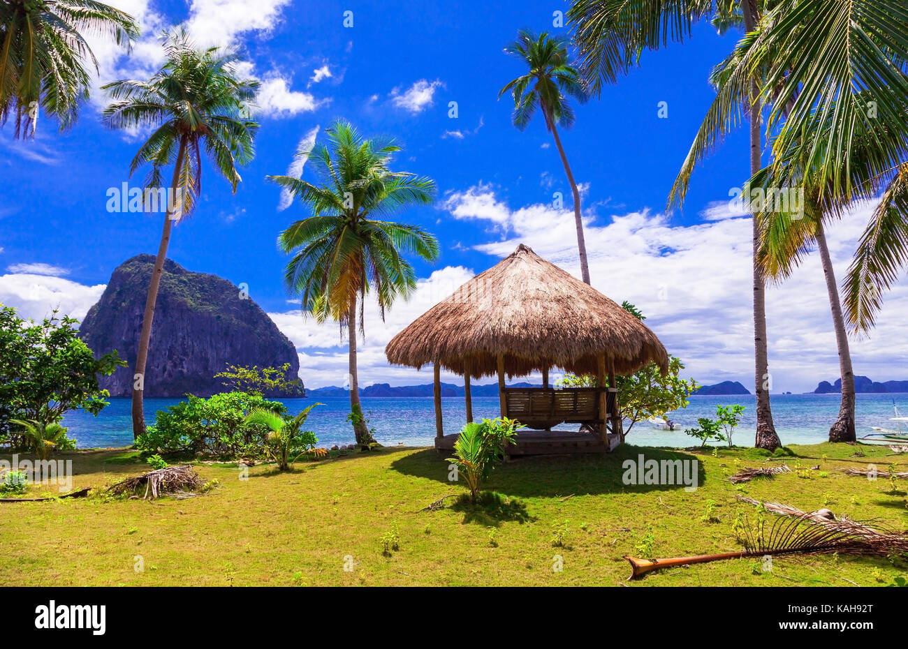 Beautiful El Nido,Palawan,Philippines,panoramic view. Stock Photo