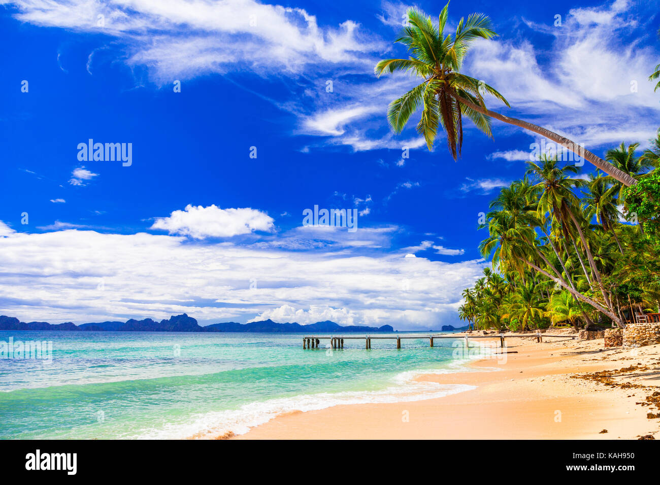 unique unspoiled nature and tropical paradise El nido in Plawan. Philippines Stock Photo