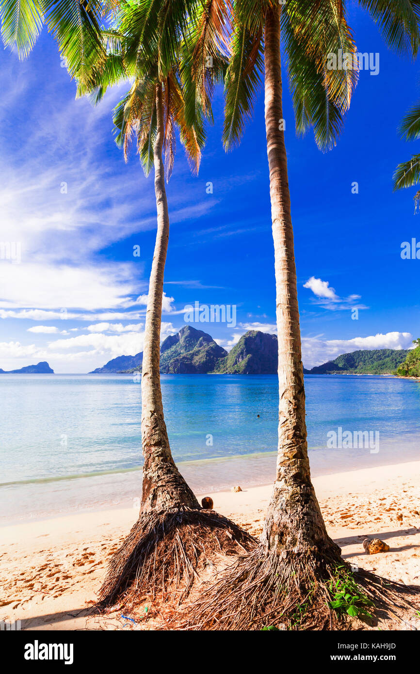 unique unspoiled nature and tropical paradise El nido in Plawan. Philippines Stock Photo