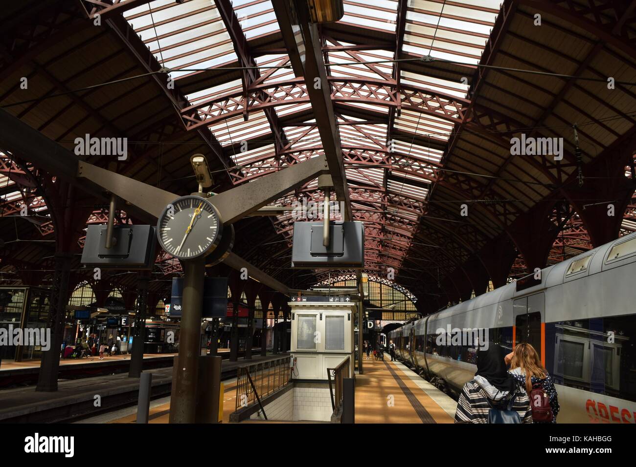 inside copenhagen central train station Stock Photo