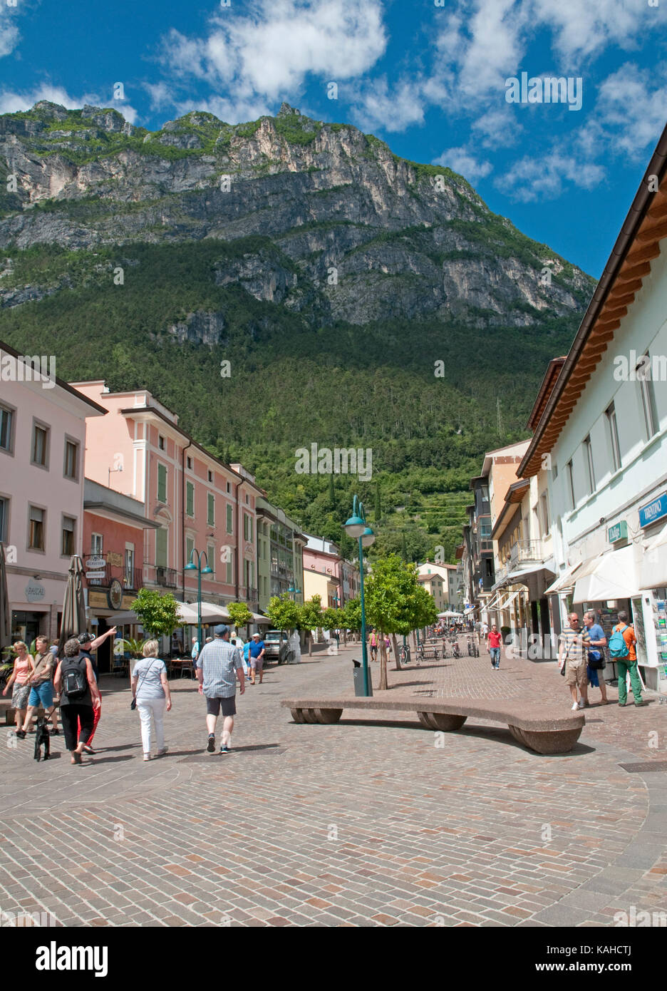 Riva del Garda in the Lakes of Northern Itlay Stock Photo