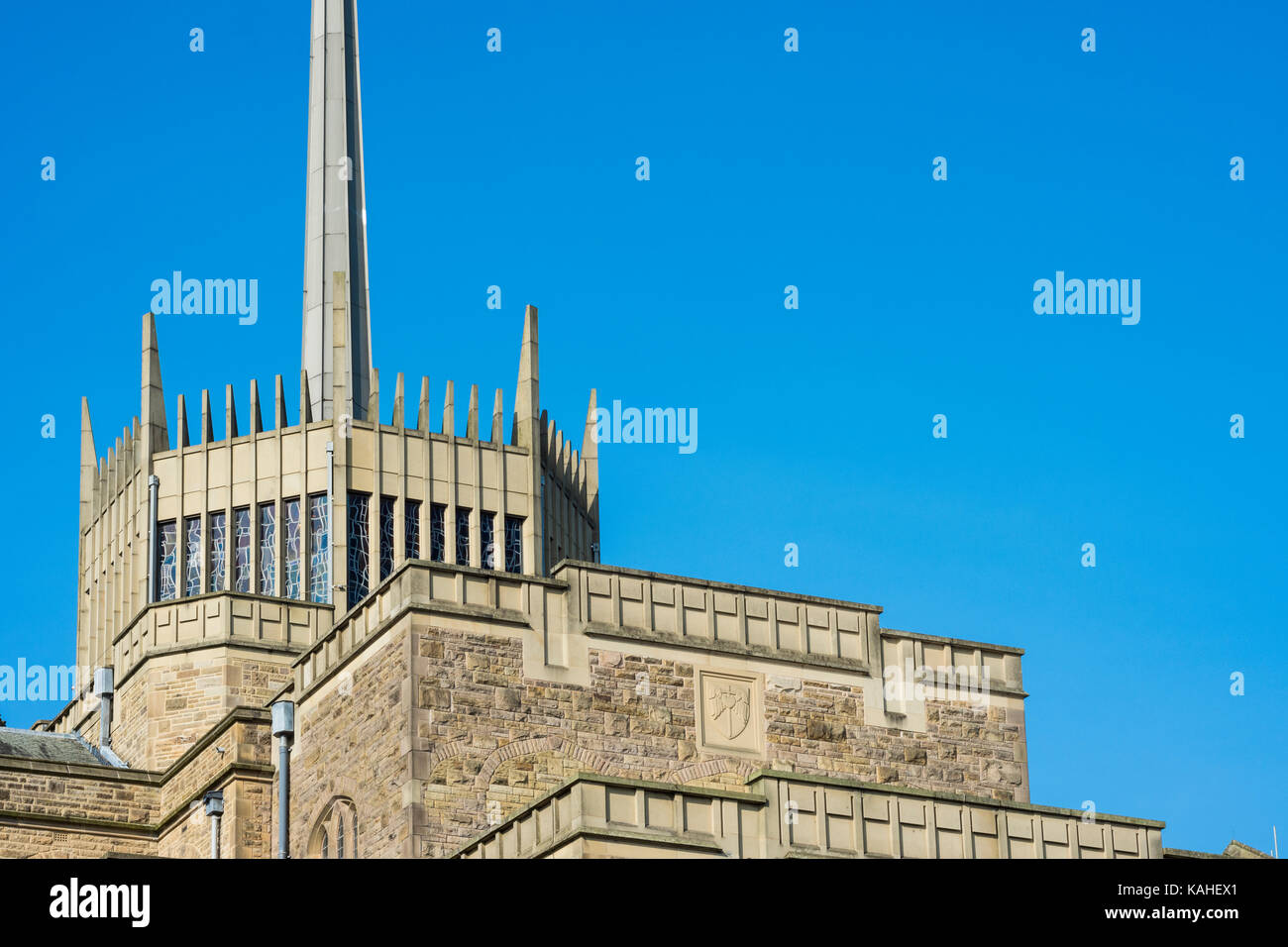 Blackburn Cathedral (Cathedral Church of Blackburn Saint Mary the Virgin with St Paul), Cathedral Square, Blackburn, Lancashire, UK. Stock Photo