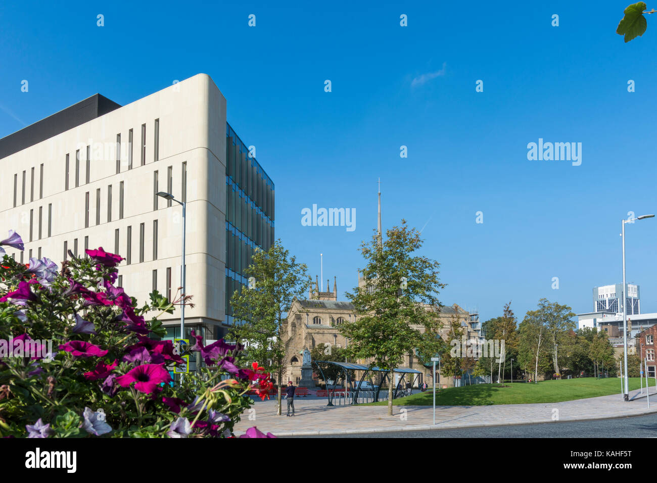 Premier Inn, Cathedral Square, Blackburn, Lancashire, UK. Stock Photo