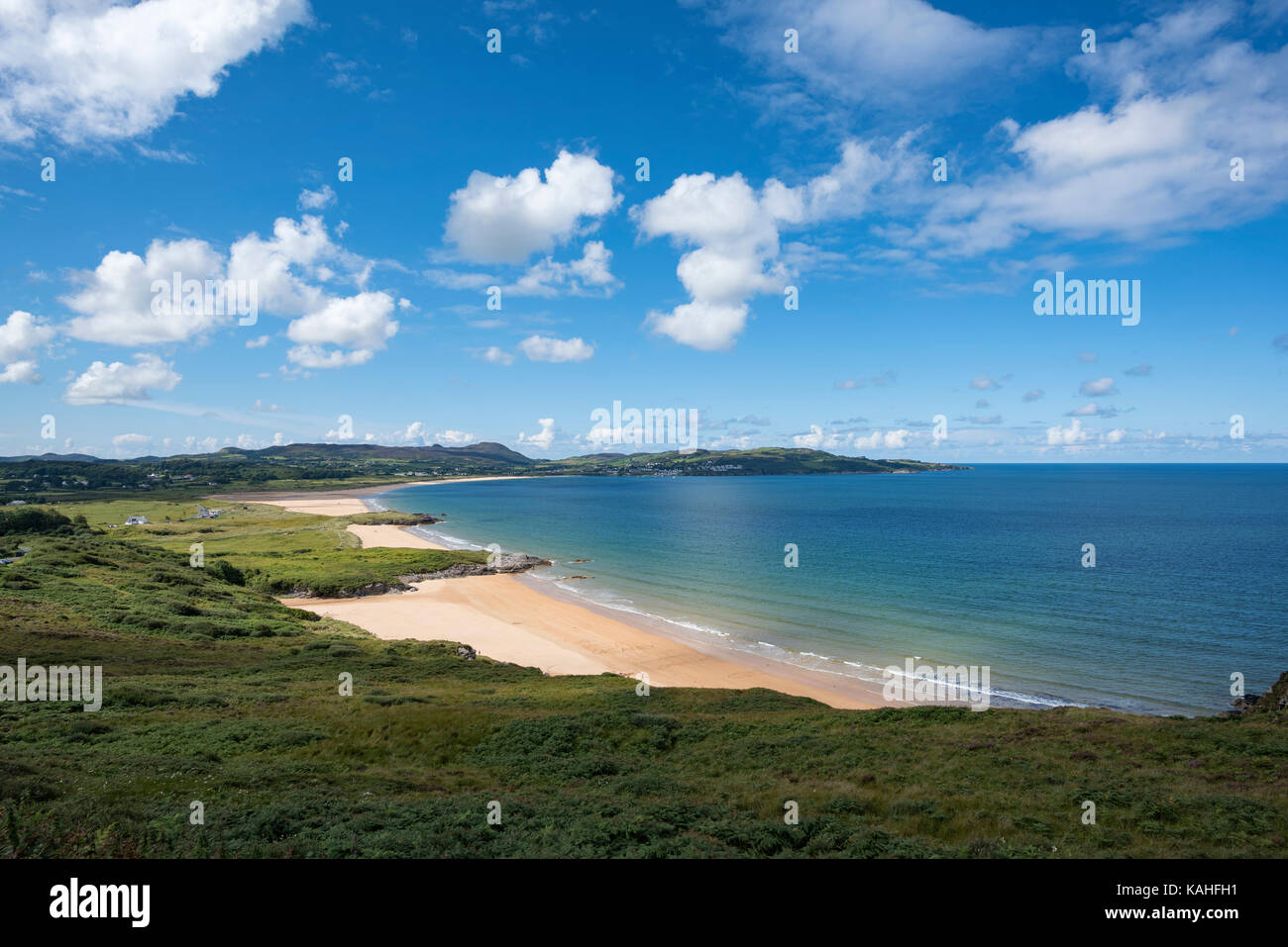 Sandy beaches in Ballymastocker Bay, Portsalon, County Donegal, Ireland Stock Photo