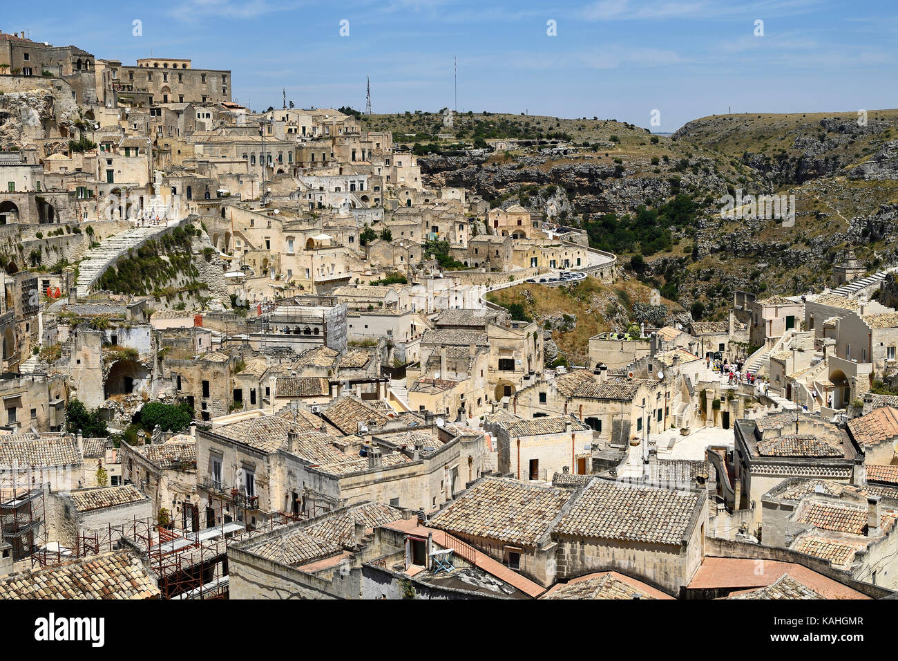 Medieval old town, Sassi di Matera, Capital of Culture 2019, Matera, province of Basilicata, Italy Stock Photo