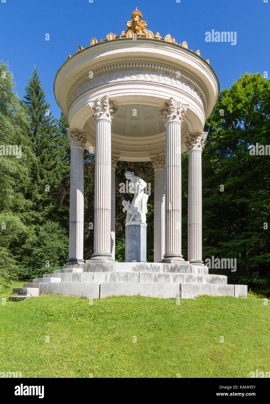 Temple of Venus in the Schlossgarten, Linderhof Palace, Ettal, Upper Bavaria, Bavaria, Germany Stock Photo