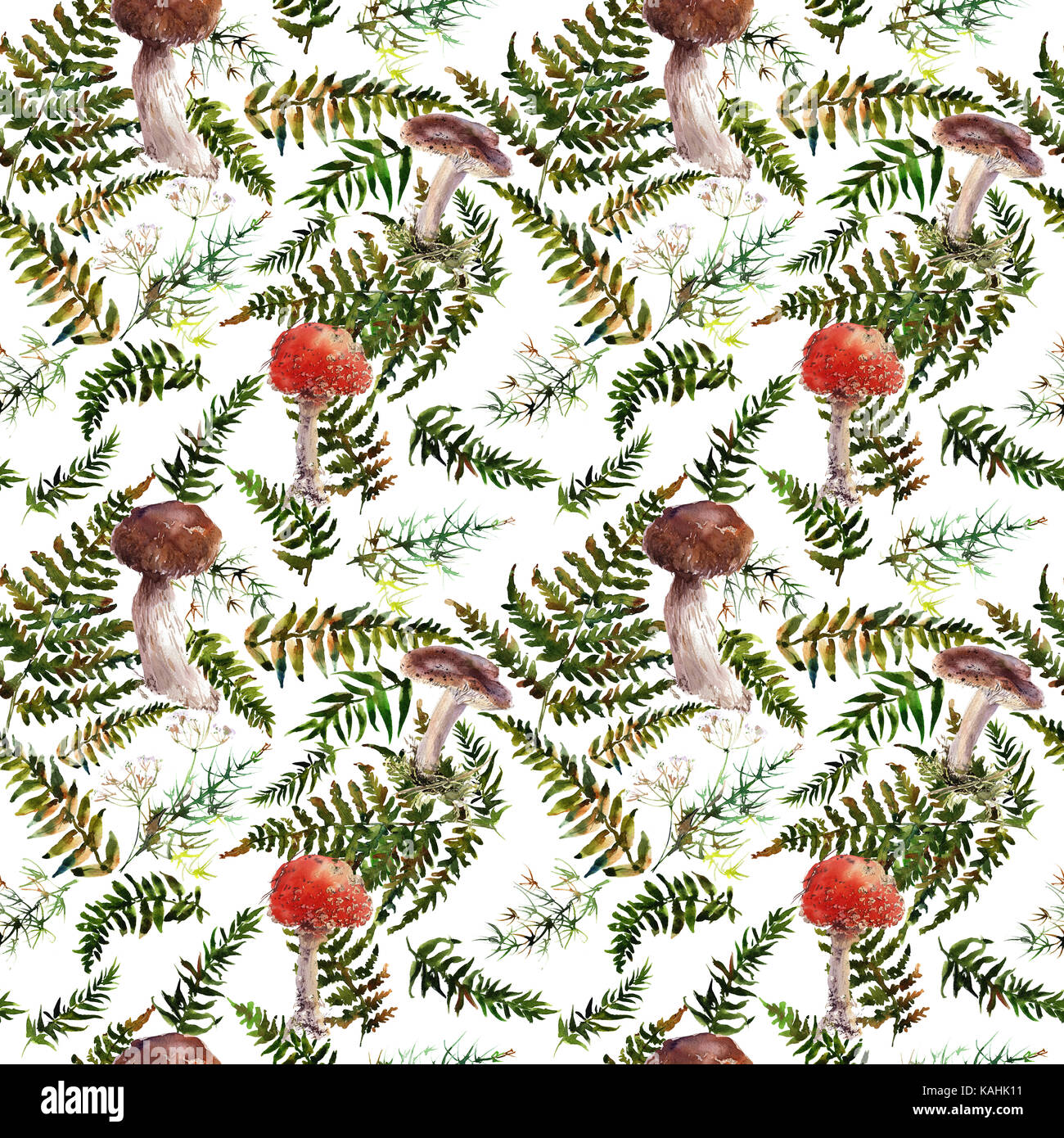 Seamless repeating fern pattern background hi-res stock photography and ...