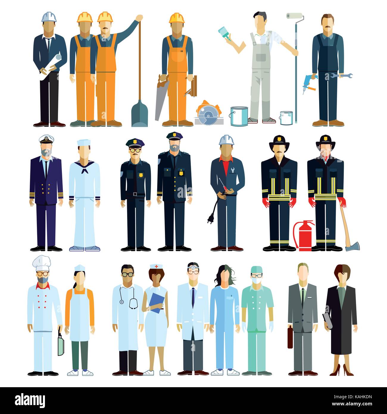 Occupations Stock Vector Images - Alamy