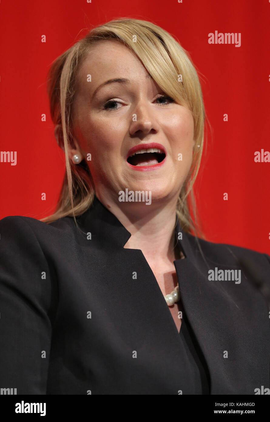 Brighton, UK. 26th September, 2017. Rebecca Long Bailey Mp Shadow Secretary Of State For Business Labour Party Conference 2017 The Brighton Centre, Brighton, England 26 September 2017 Addresses The Labour Party Conference 2017 At The Brighton Centre, Brighton, England Credit: Allstar Picture Library/Alamy Live News Stock Photo