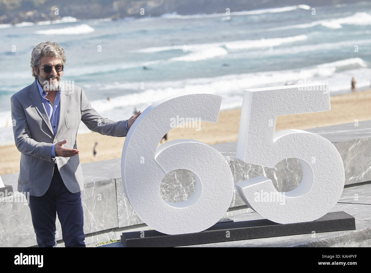 September 26, 2017 - San Sebastian, Euskadi, Spain - Ricardo Darin attended 'La Cordillera' Photocall during the 65th San Sebastian International Film Festival at the Kursaal Palace. (Credit Image: © Jack Abuin via ZUMA Wire) Stock Photo