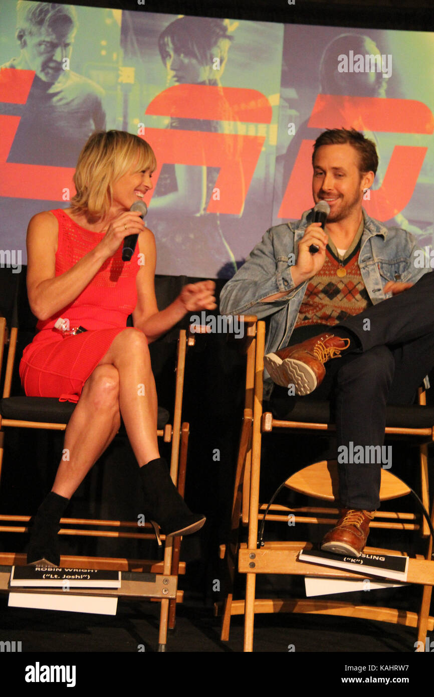 Robin Wright, Ryan Gosling 09/24/2017 "Blade Runner 2049" Press