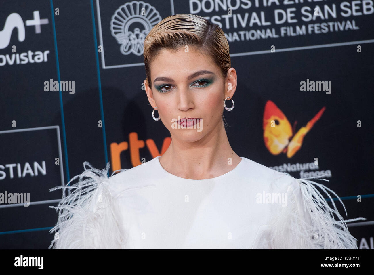 San Sebastian, Spain. 26th Sep, 2017. Actress Ursula Corbero at the red