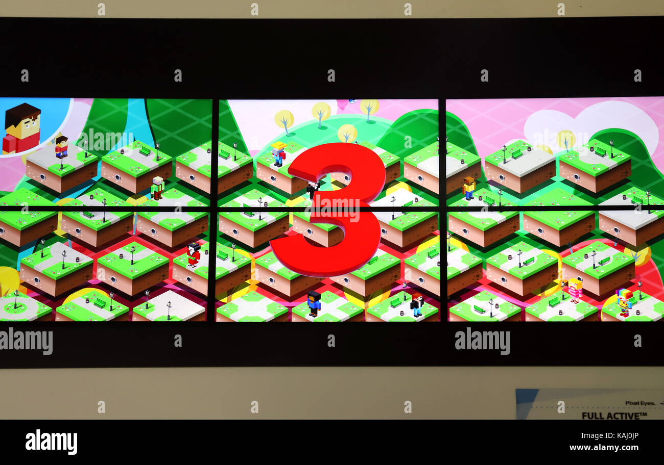 Tokyo, Japan. 26th Sep, 2017. Japan Display Inc. (JDI) displays the new