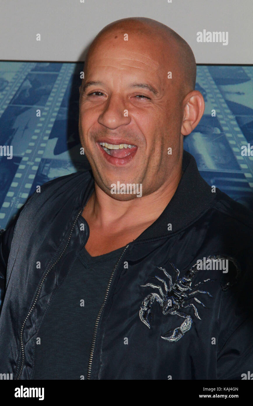 Los Angeles, USA. 26th Sep, 2017. Delora Vincent, Vin Diesel 09/26/2017 The Los Angeles Premiere of HBO's Documentary Film 'Spielberg' held at Paramount Studios in Hollywood, CA Credit: Cronos/Alamy Live News Stock Photo