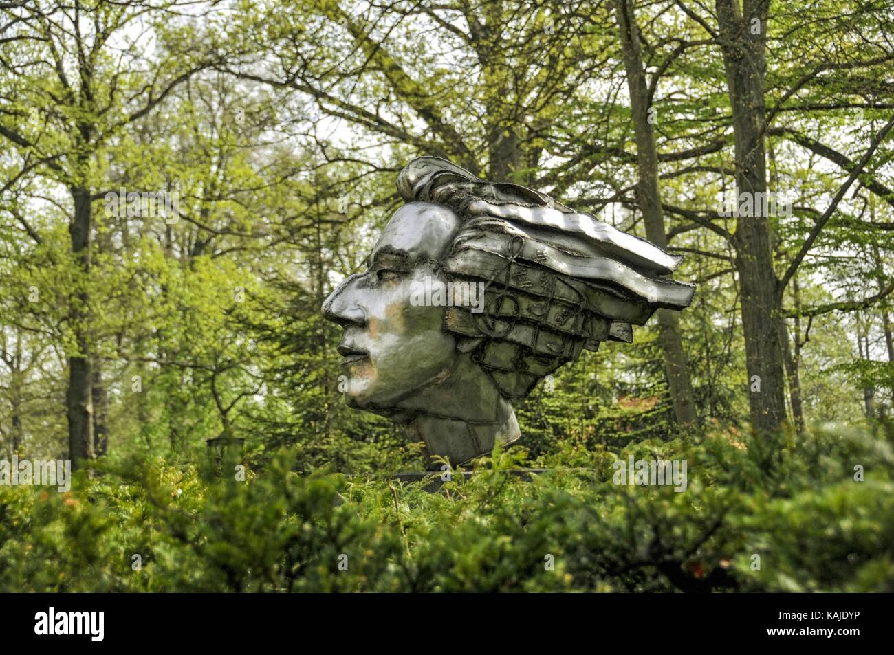 Frederic Chopin monument near The Antonin Palace of the Radziwills ...