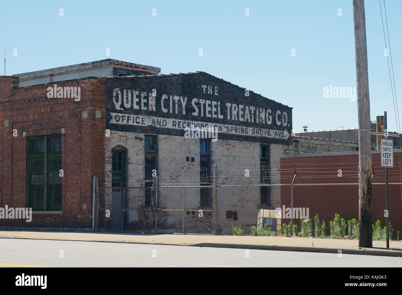 Detail of an industrial - commercial building in Cincinnati, Ohio, USA Stock Photo