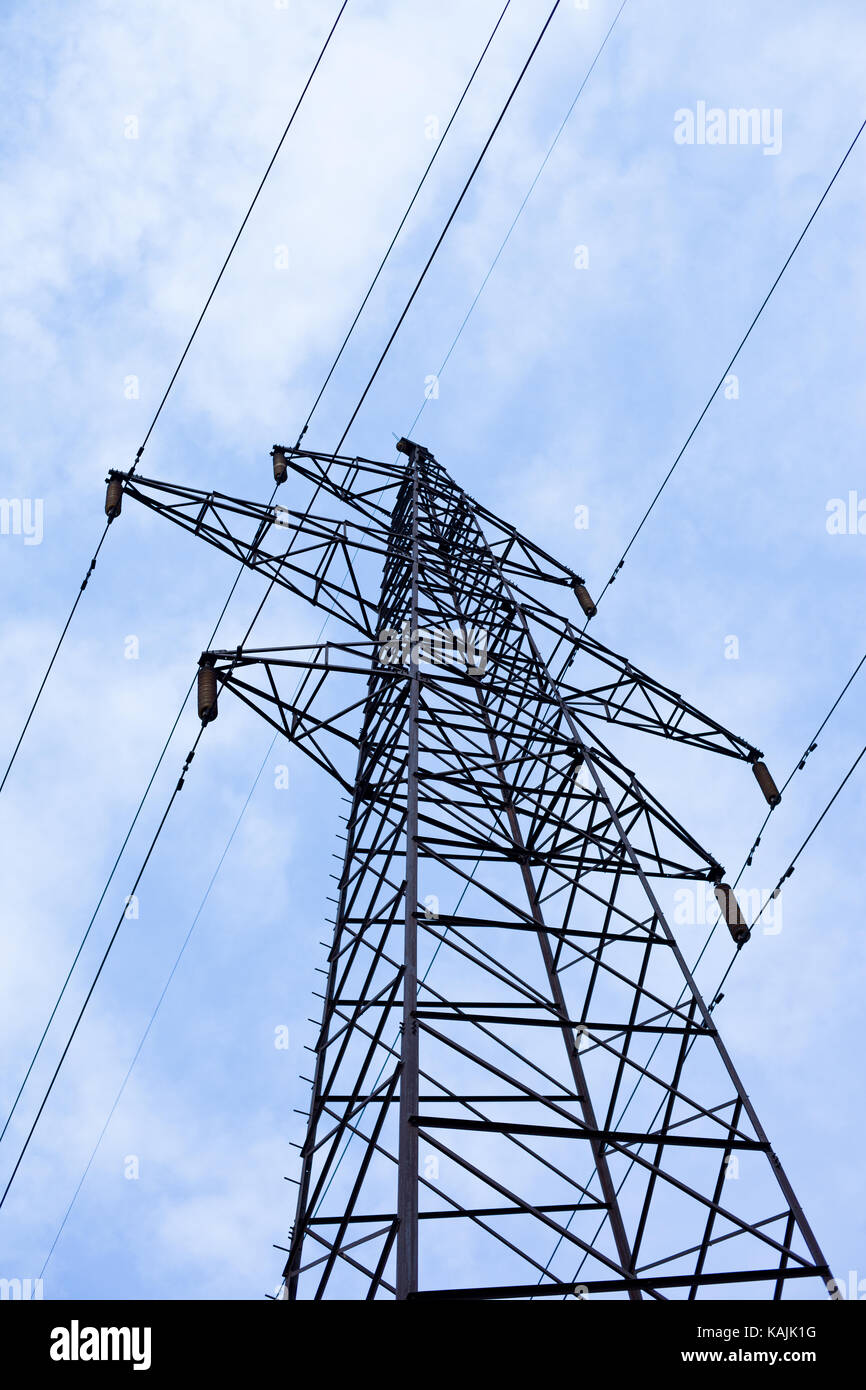 Transmission power line Stock Photo Alamy