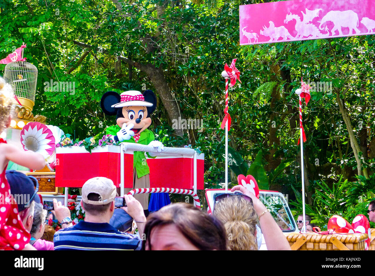 Street act dance parade in Animal Kingdom, Disney World, Florida Stock Photo