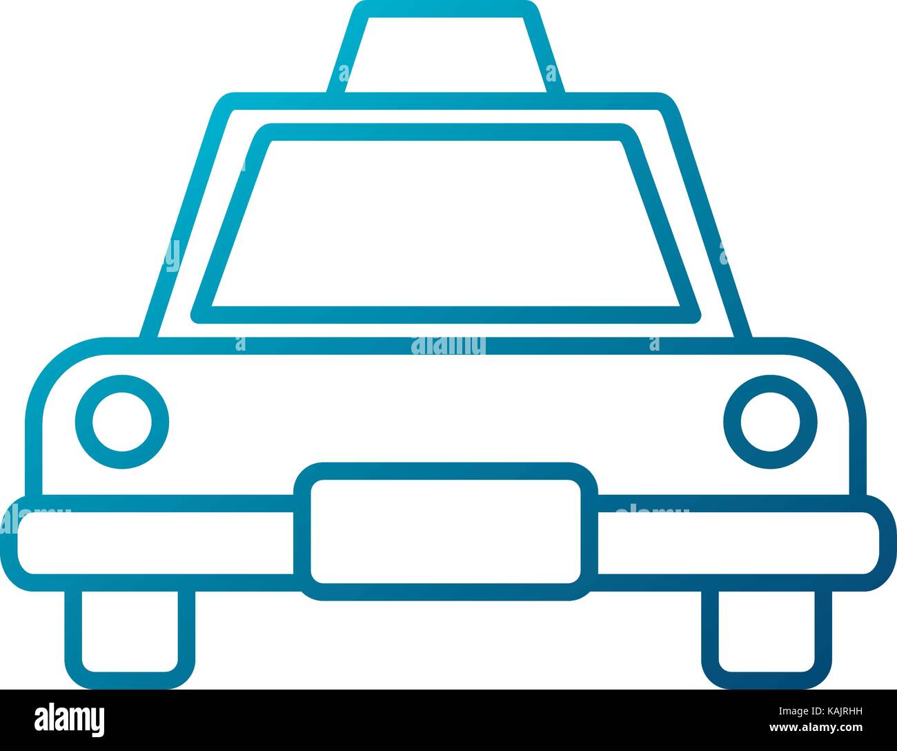 Taxi cab frontview Stock Vector