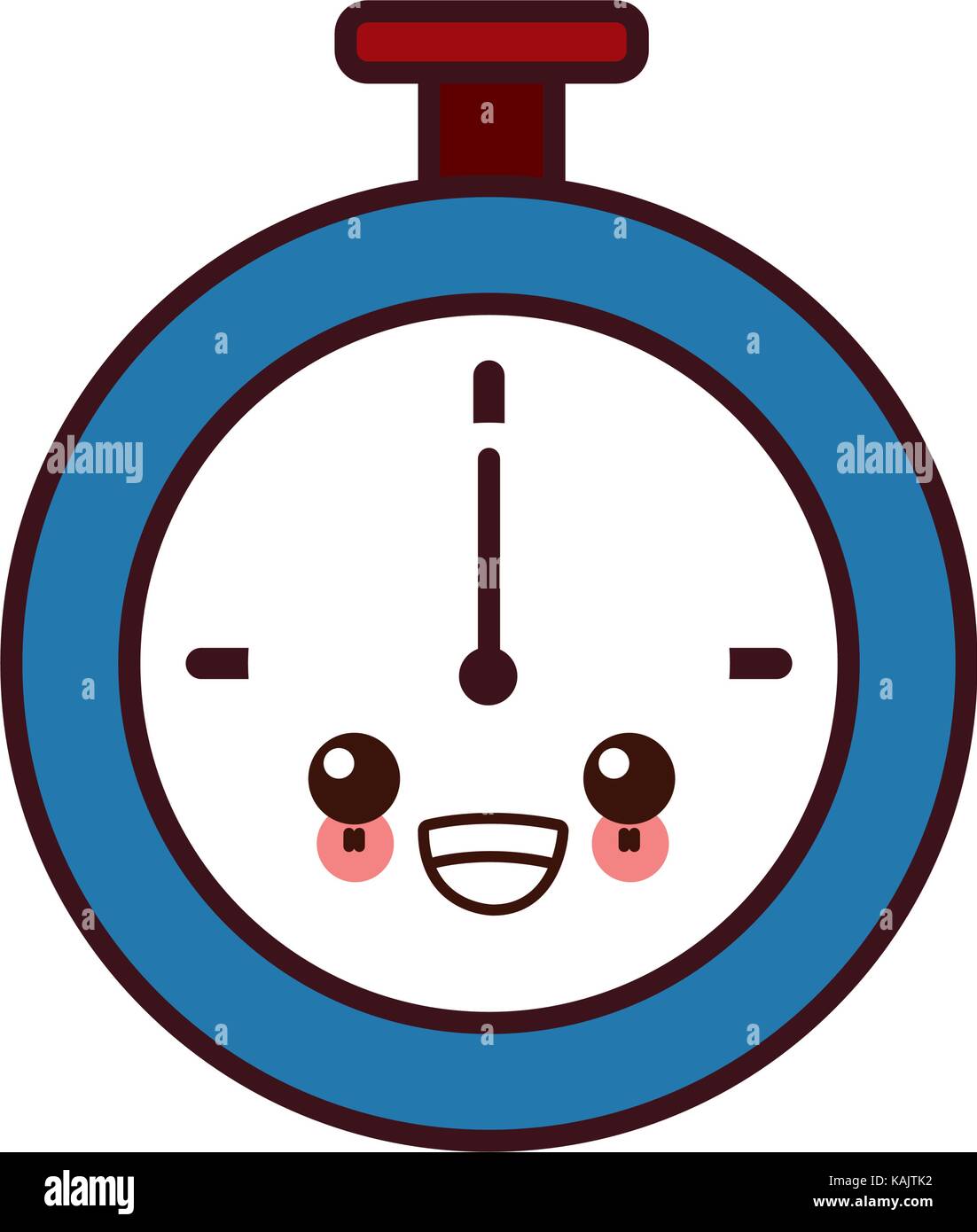 Clock timer isolated kawaii cartoon Stock Vector Image & Art - Alamy