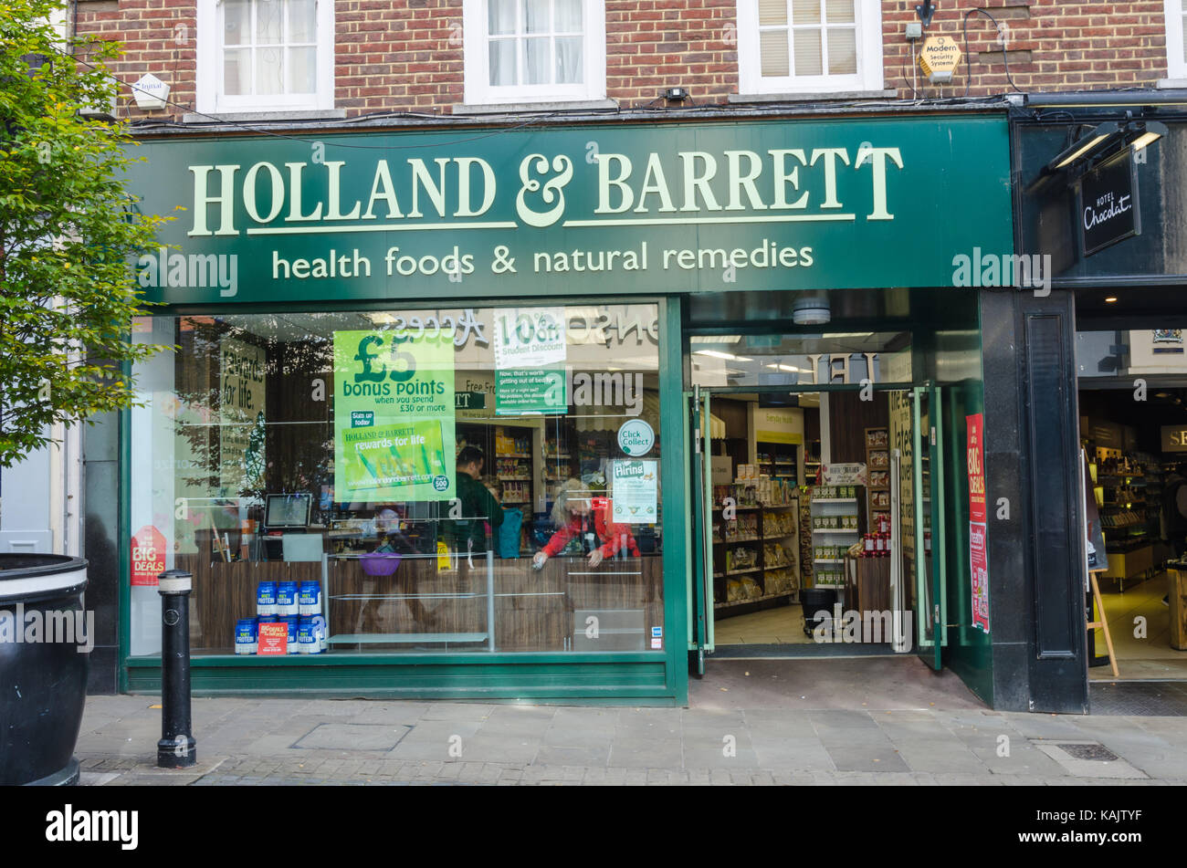Holland & Barret store on Peascod Street in Windsor, UK Stock Photo