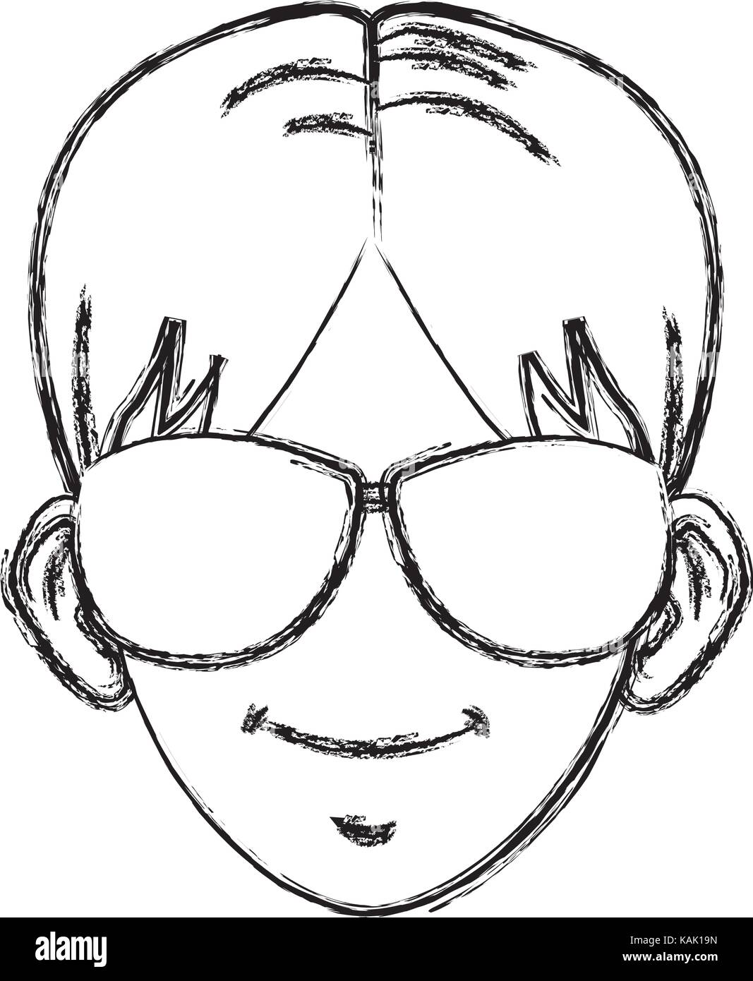 Young man with sunglasses cartoon Stock Vector Image & Art Alamy