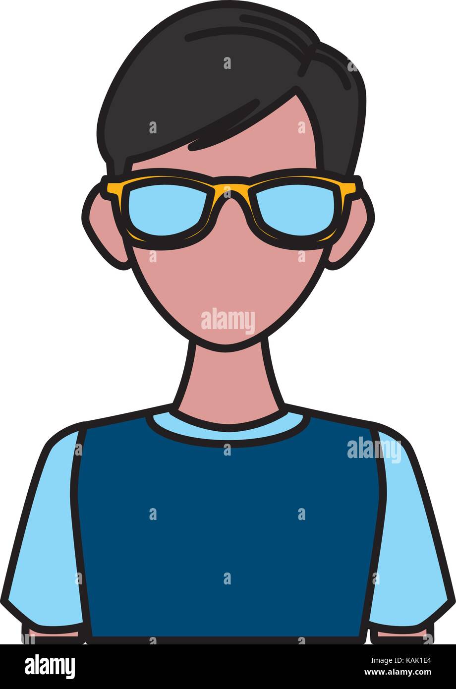Young man with sunglasses cartoon Stock Vector Image & Art - Alamy