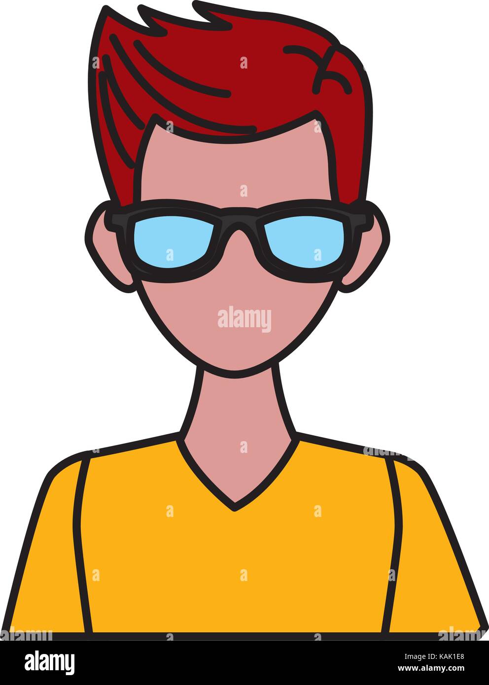 Young man with sunglasses cartoon Stock Vector Image & Art - Alamy