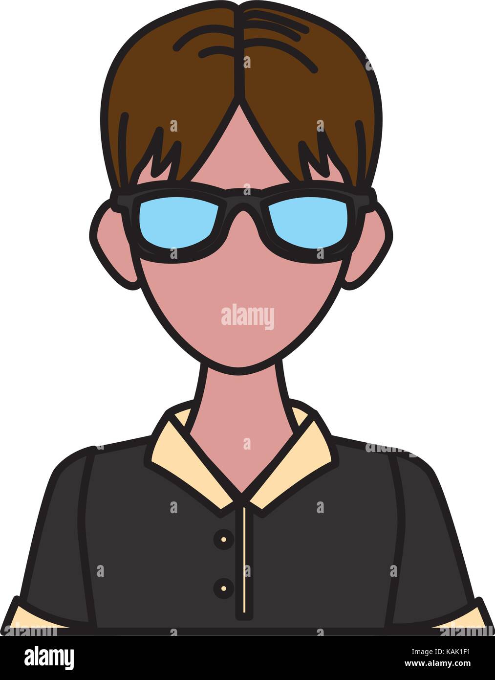 Young man with sunglasses cartoon Stock Vector Image & Art - Alamy