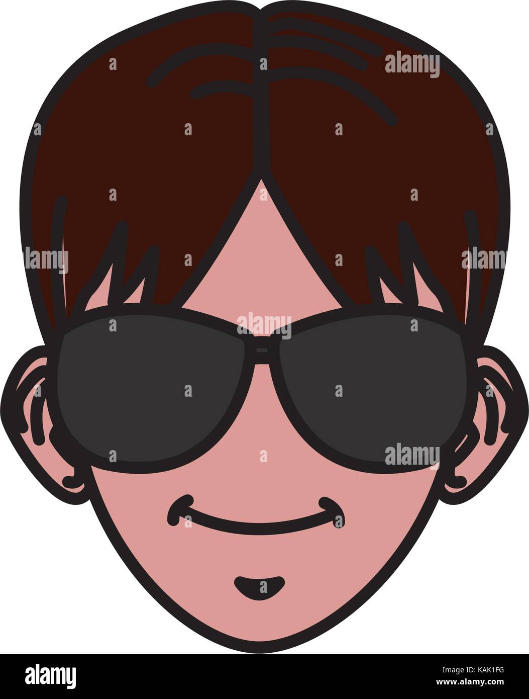 Young man with sunglasses cartoon Stock Vector Image & Art - Alamy