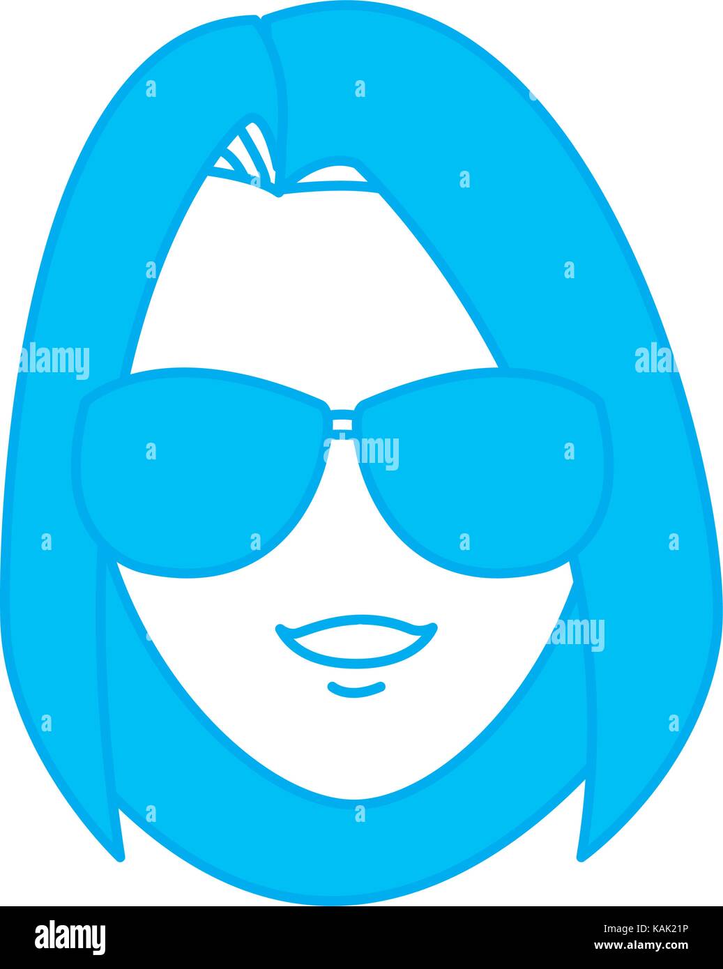 Young woman with sunglasses cartoon Stock Vector Image & Art Alamy