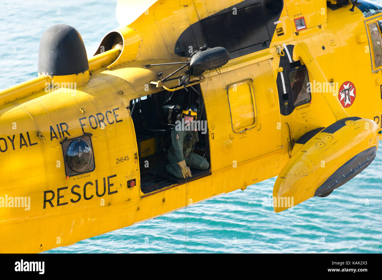 Actual Cliff Rescue by RAF Search and Rescue Sea King Helicoter at