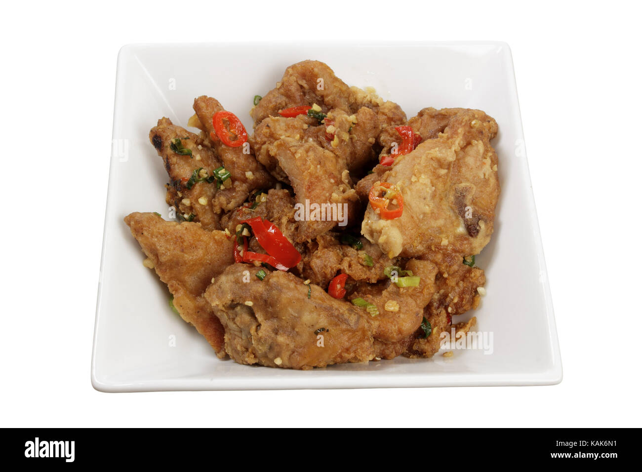 Chinese Fried Spare Ribs on White Background Stock Photo Alamy