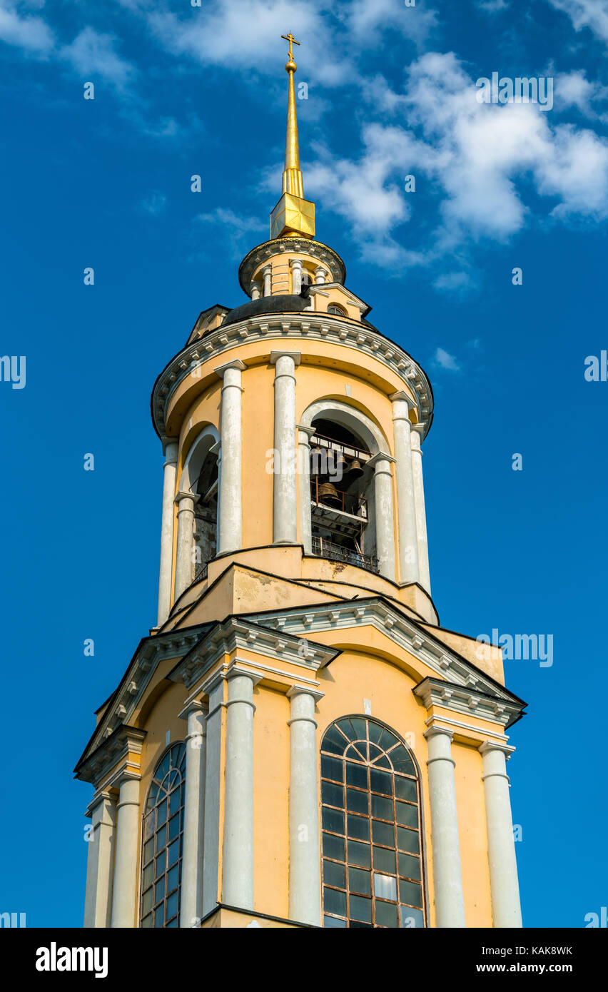 Bell tower of the Rizopolozhensky monastery in Suzdal, Russia Stock Photo