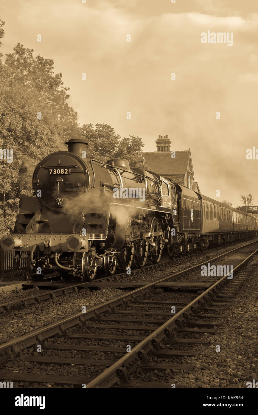 Vintage locomotive Stock Photo