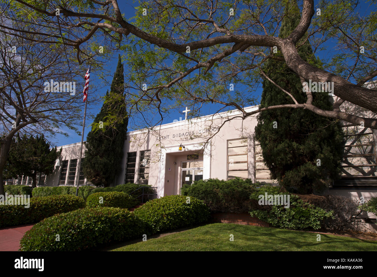 St. Didacus Parish School, San Diego, California, USA Stock Photo