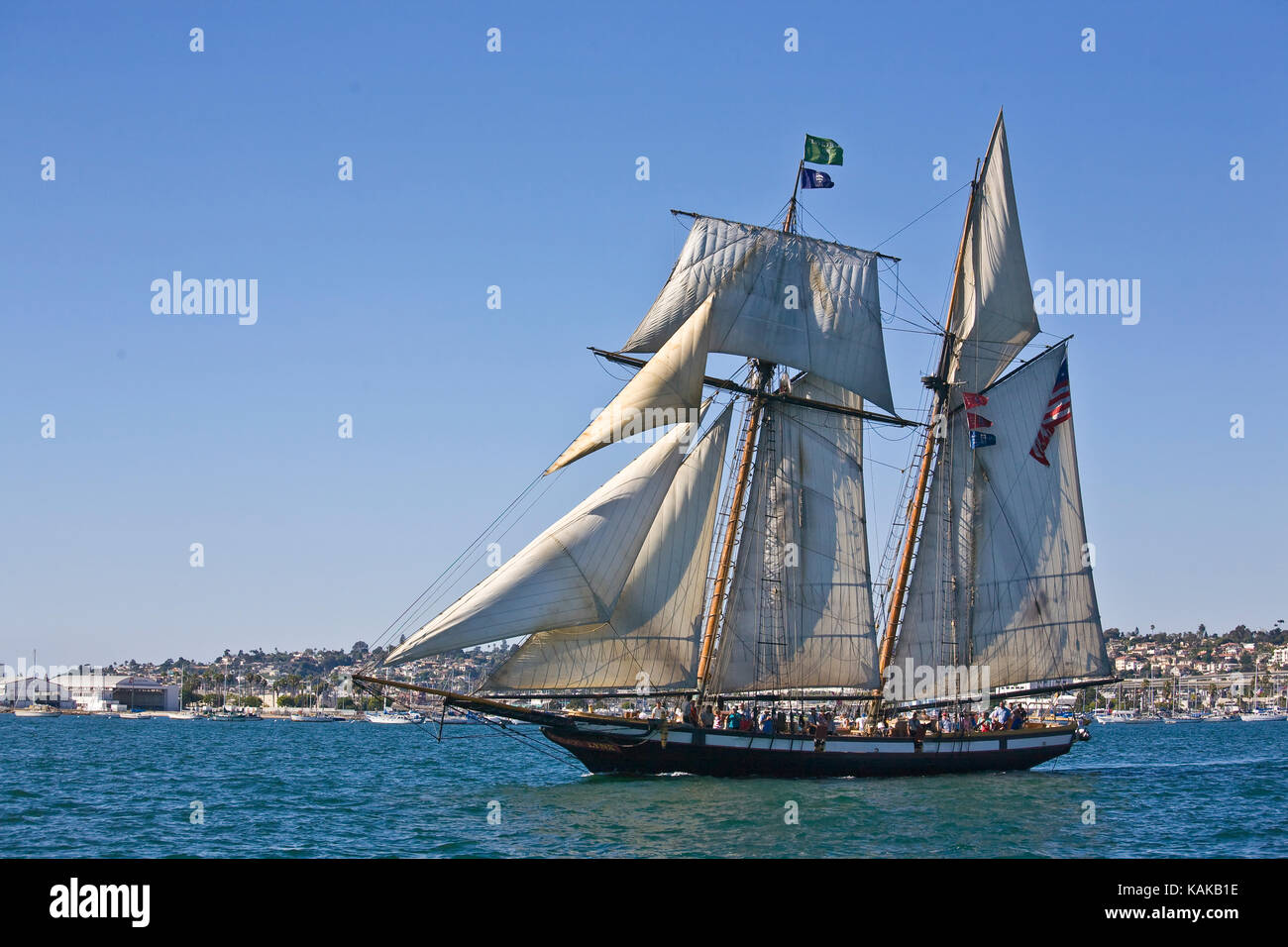 Tall Ship Lynx at the Festival of Sail in San Diego, CA US. Lynx is an