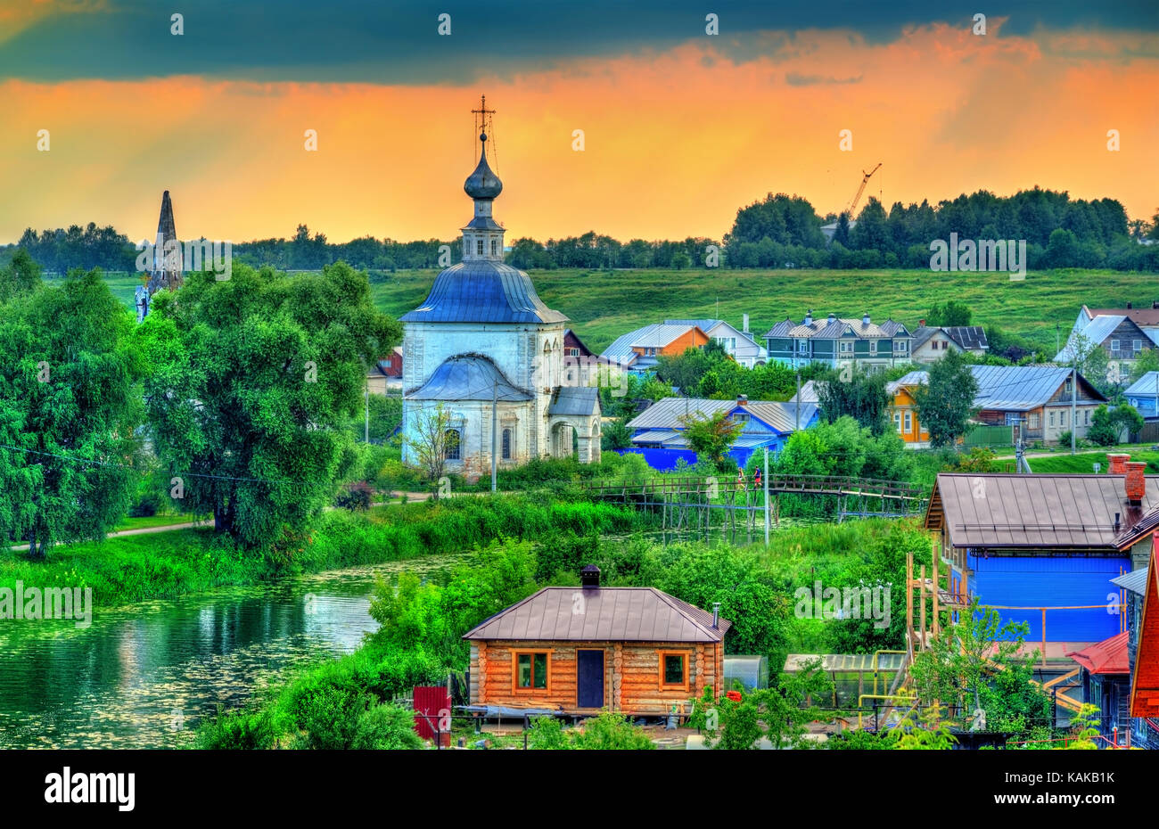 Churche of the Epiphany in Suzdal, Russia Stock Photo
